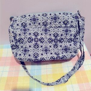 Rare Vera Bradley Blue Bag with Zipper Closure